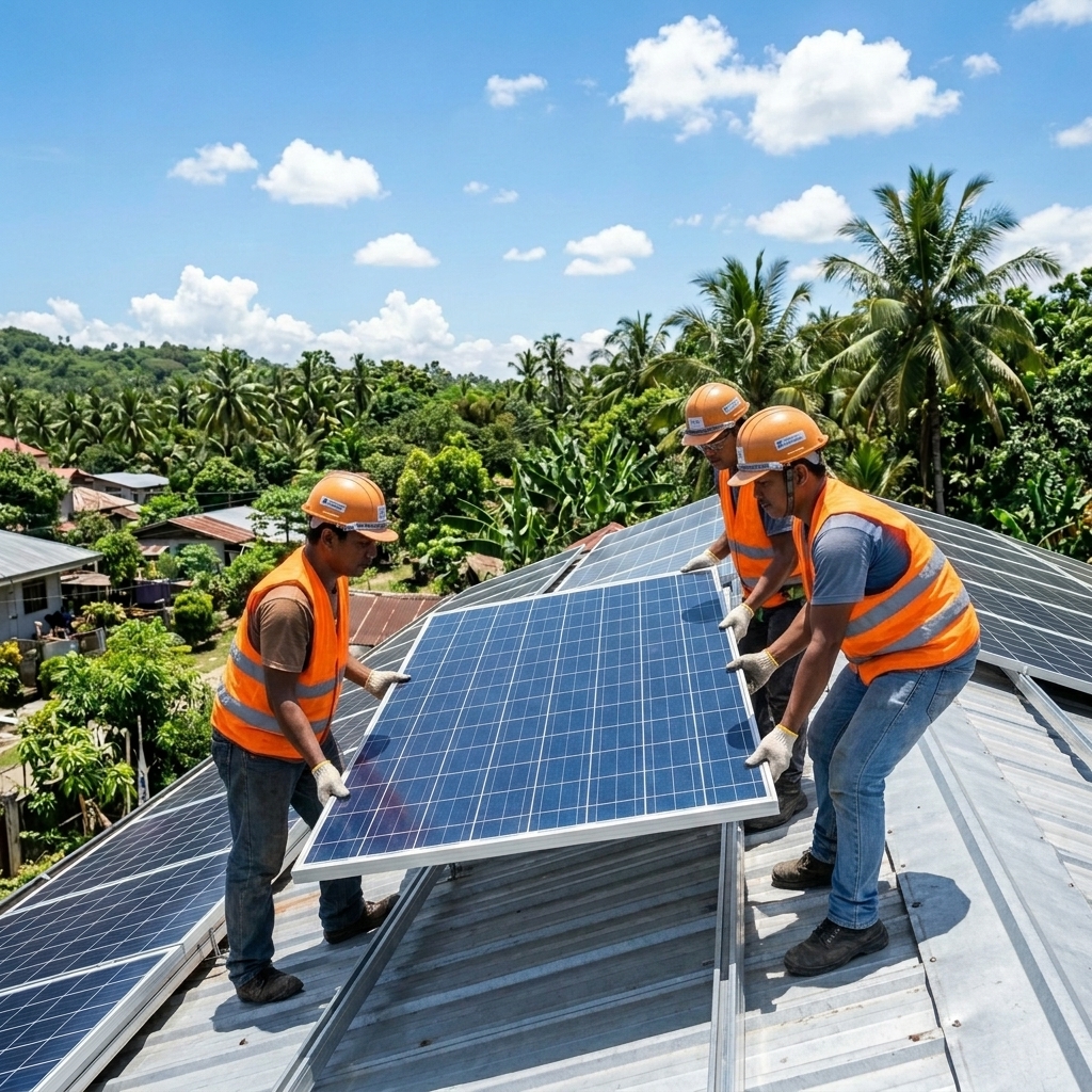 SolarStream solar installation team Philippines