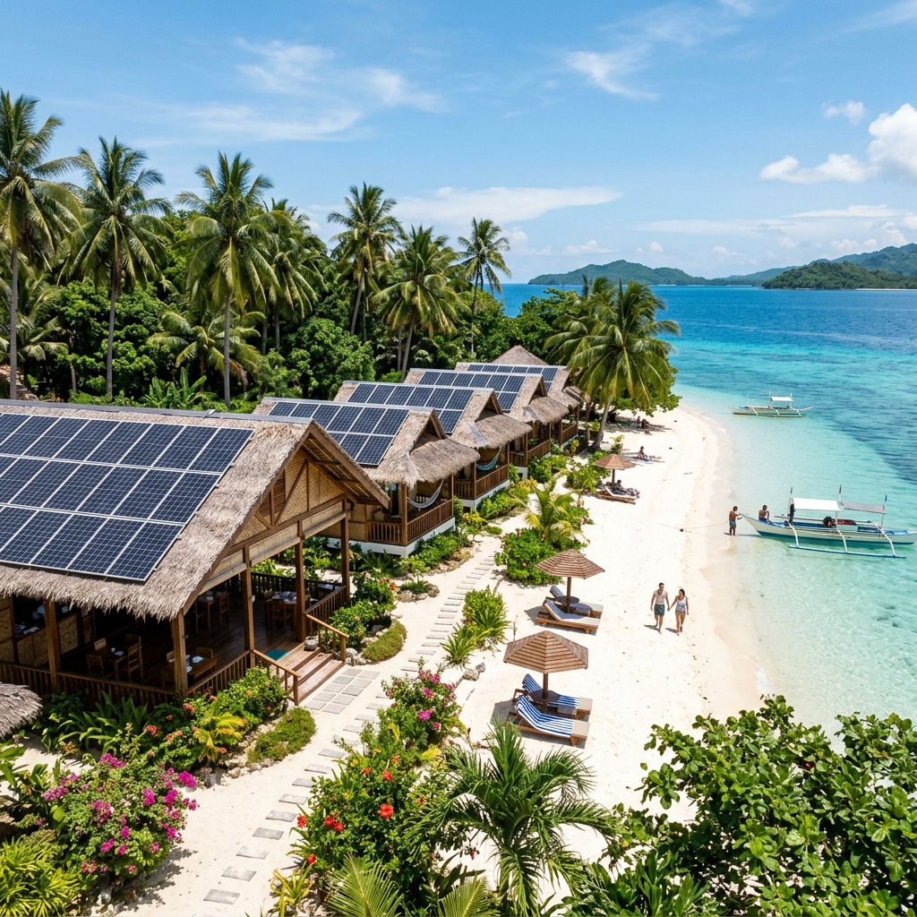 Beach resort solar installation Philippines